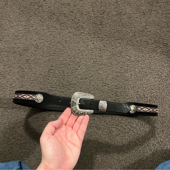 Vintage 90’s Western Leather Belt - Picture 8 of 9